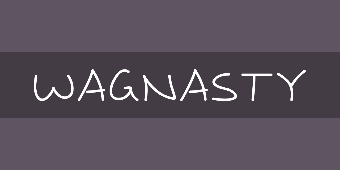 Пример шрифта Wagnasty Regular